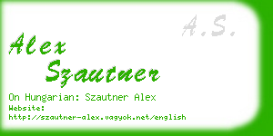 alex szautner business card